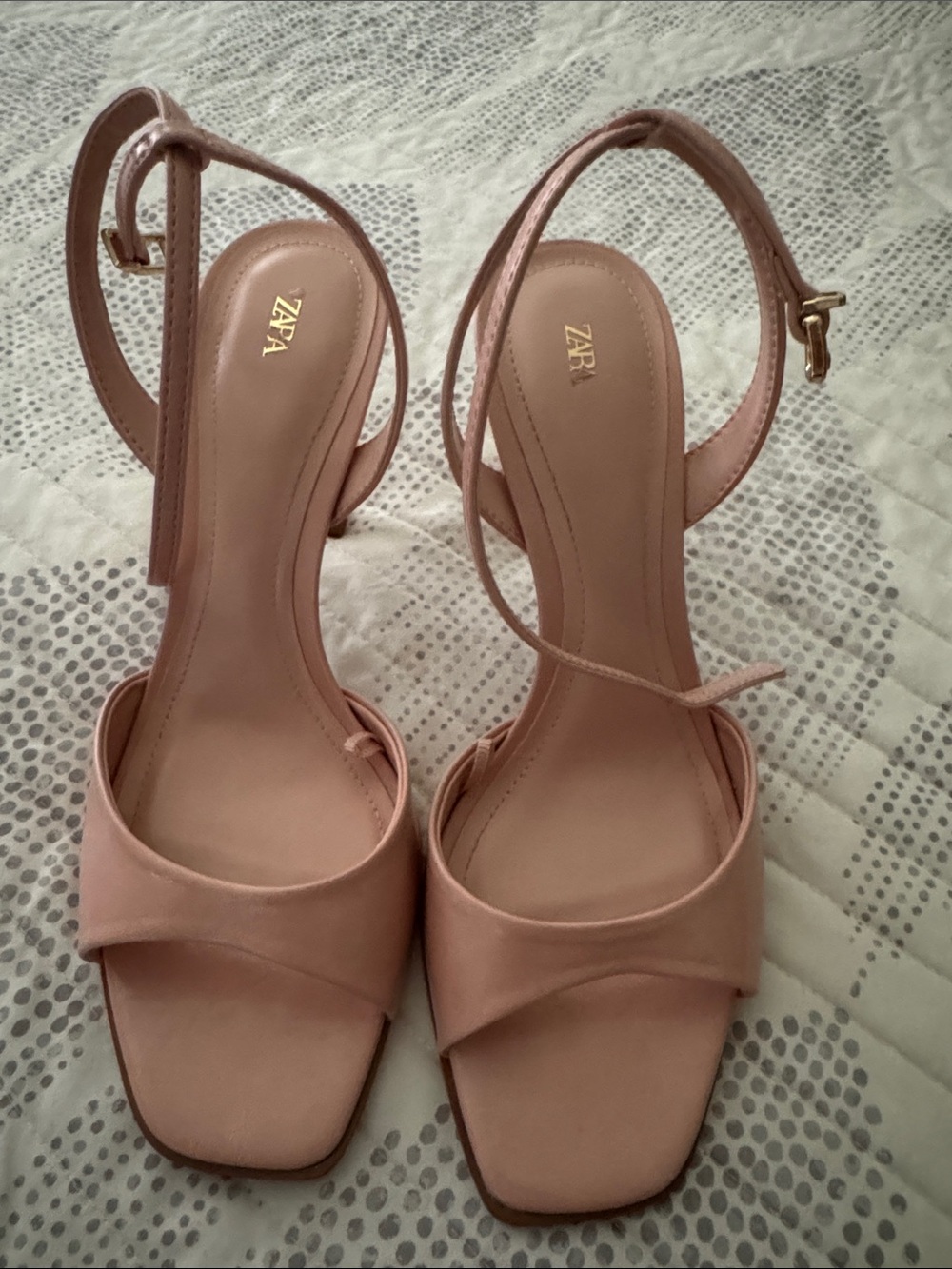 Zara Elegant Pink High Heel Sandals - Picture 6 of 12
